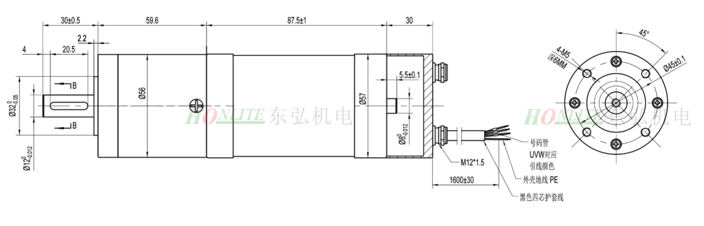 翼閘電機(jī)圖紙